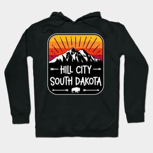 Hill City South Dakota Vintage Mountain Sunset Hoodie